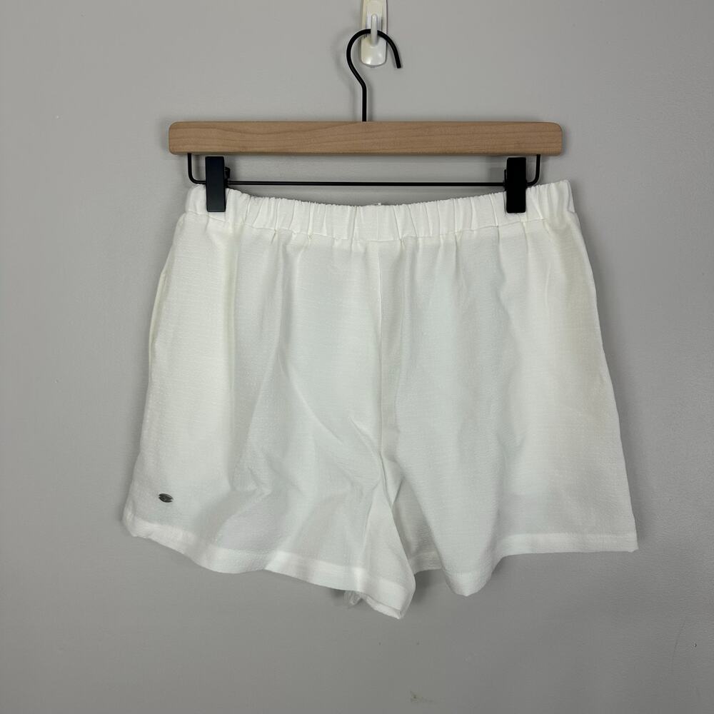 Halara Women’s Casual Boxer Shorts Mid Rise White XS NEW Minimalist Loungewear